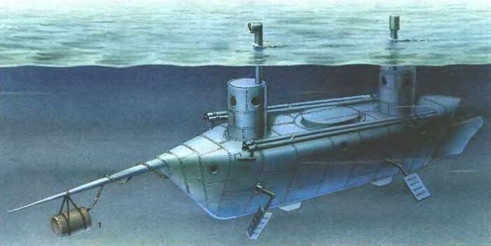 1834, 29 августа (10 сентября) - Испытание первой отечественной цельнометаллической подводной лодки К.А. Шильдера