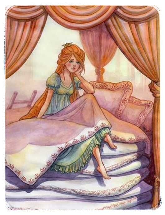 Источник иллюстрации - в открытом доступе в Яндекс-поиске: https://festima.ru/docs/278550515/moscow/kartina-grafika-printsessa-na-goroshine?Page=2