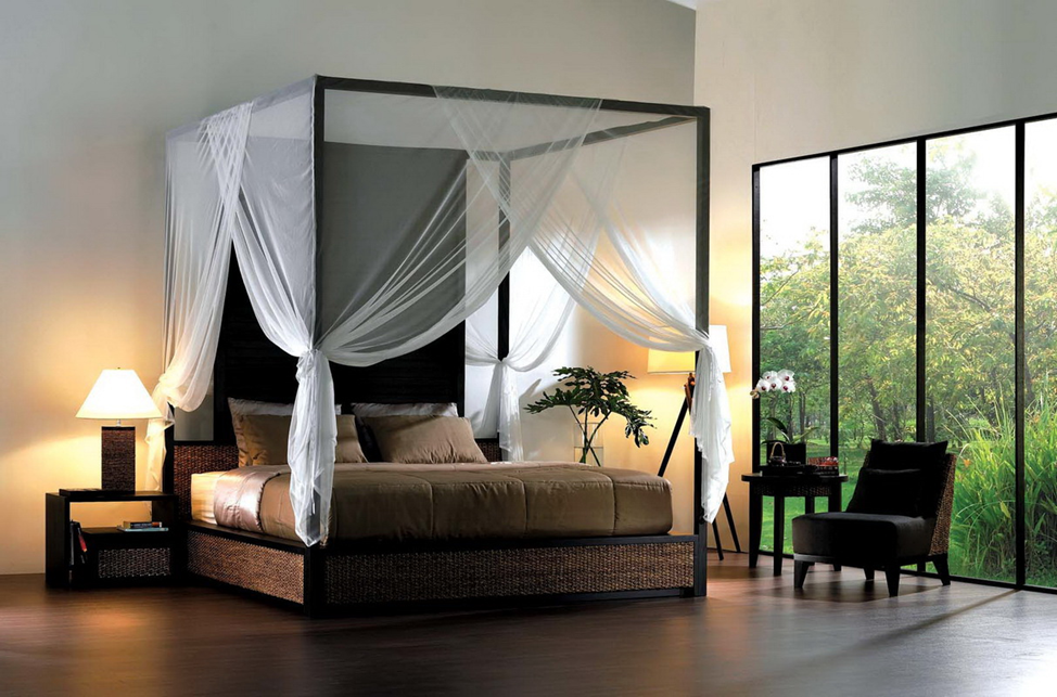 Какие бывают балдахины для кровати, варианты дизайна, фотопримеры в интерьере спален