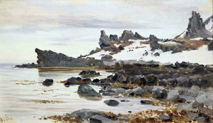 Кекурский мыс (мыс Кегор) на Мурмане. Картина А. А. Борисова. С сайта lexicon.dobrohot.org