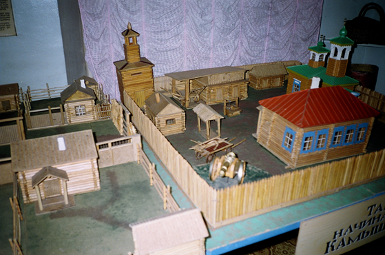 Макет слободы в историко-краеведческом музее Камышлова