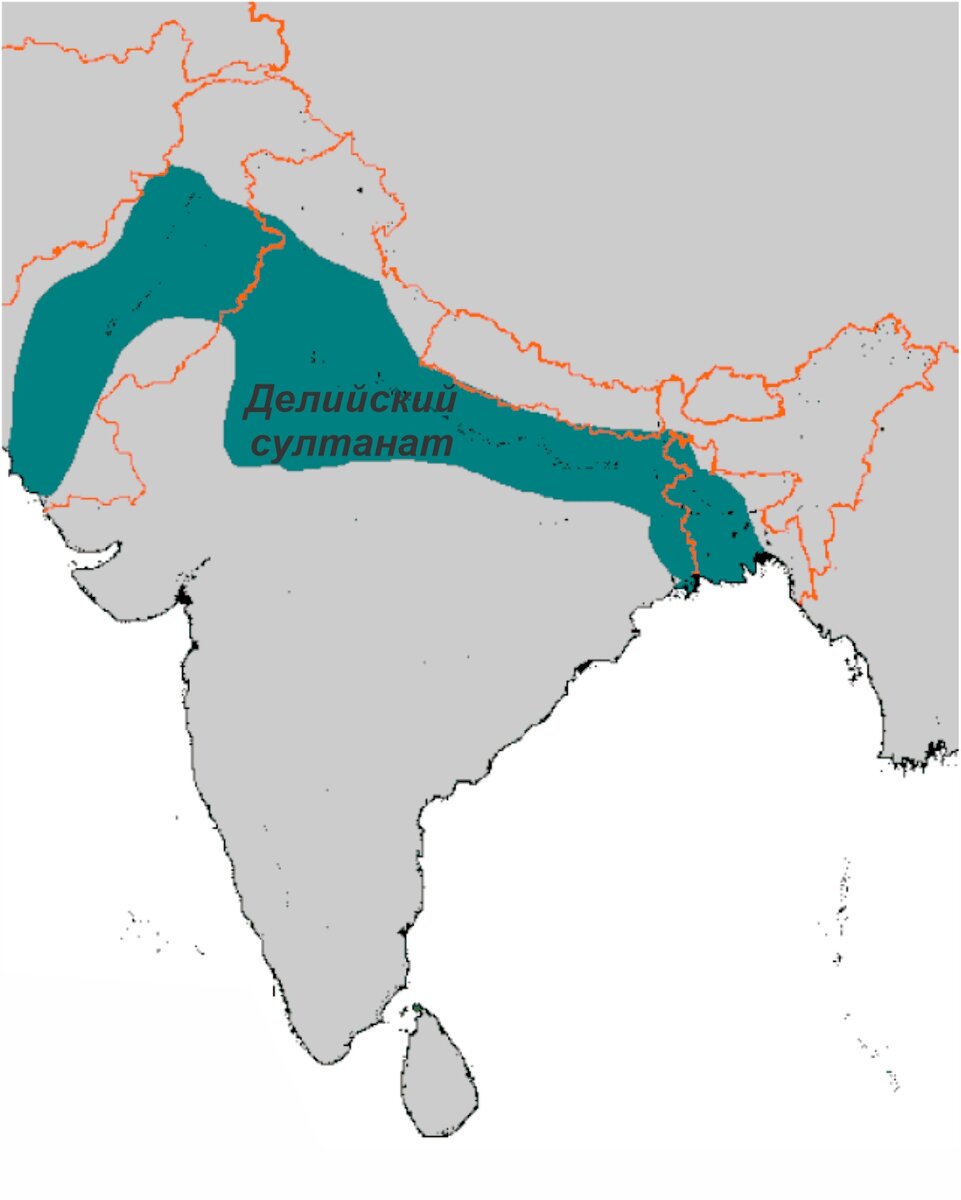 Делийский султанат карта