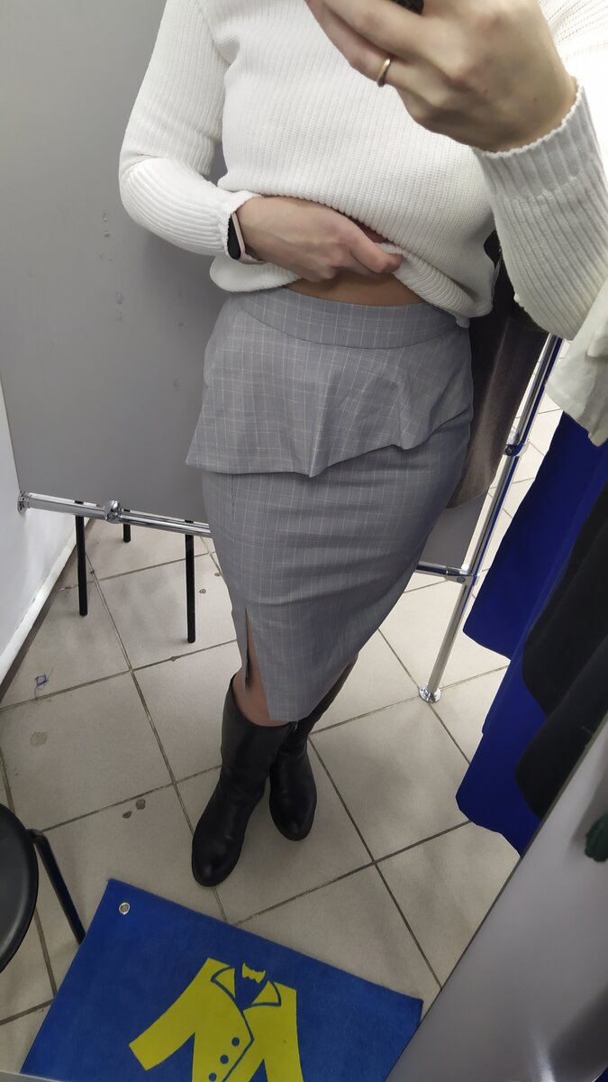 Юбка Zara. Посадка.