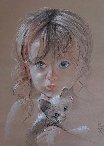 А3 , карандаши , пастель , крафт .Источник изображения: https://vk.com/id5973829