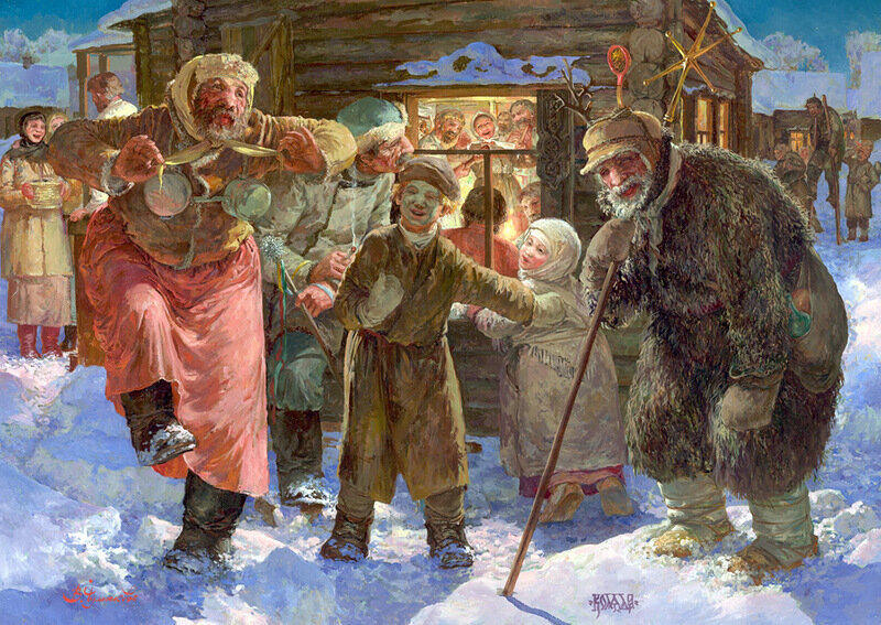 ИЛЛЮСТРАЦИЯ: В. Чумаков-Орлеанский. Коляда