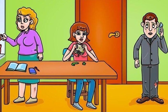     На этой картинке один из учителей — зомби! Но кто?