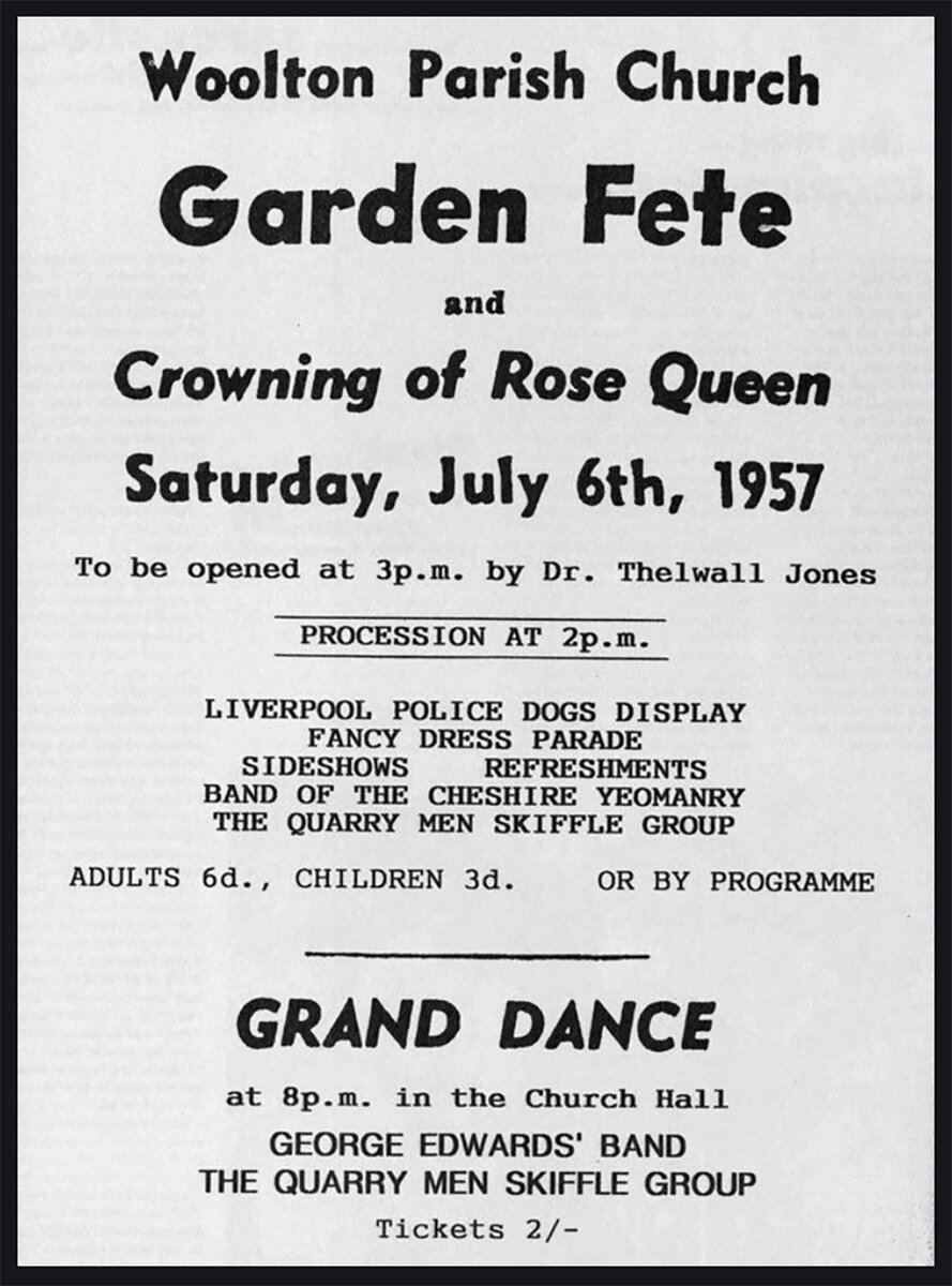 "The gig where Paul first met John" (Концерт, на котором Пол впервые познакомился с Джоном) © APPLE CORPS