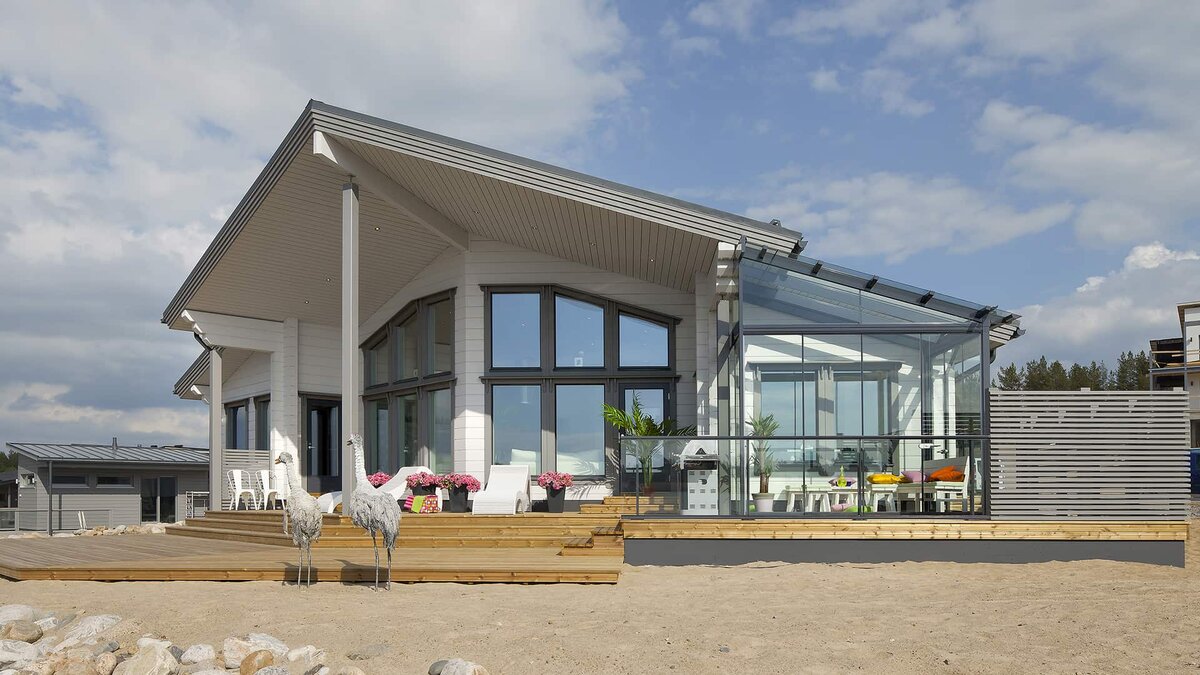 Проект дома-бани с застекленной террасой | Территория бани | Дзен