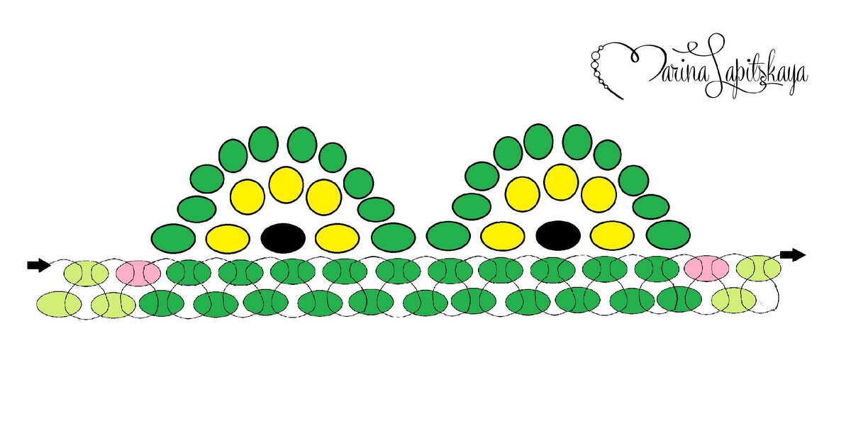 Схема на лягушку из бисера