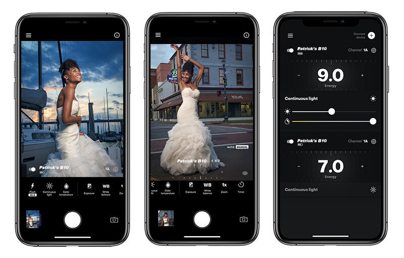 Приложение Profoto Air X позволяет контролировать все параметры съёмки