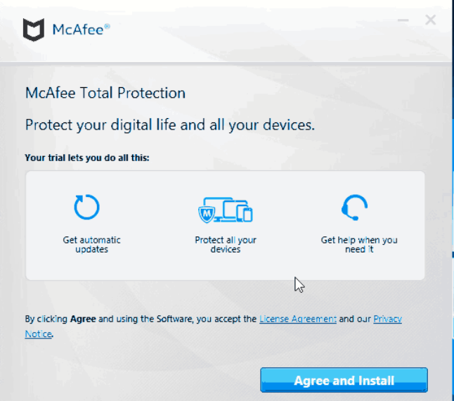 Муляж McAfee от хакеров