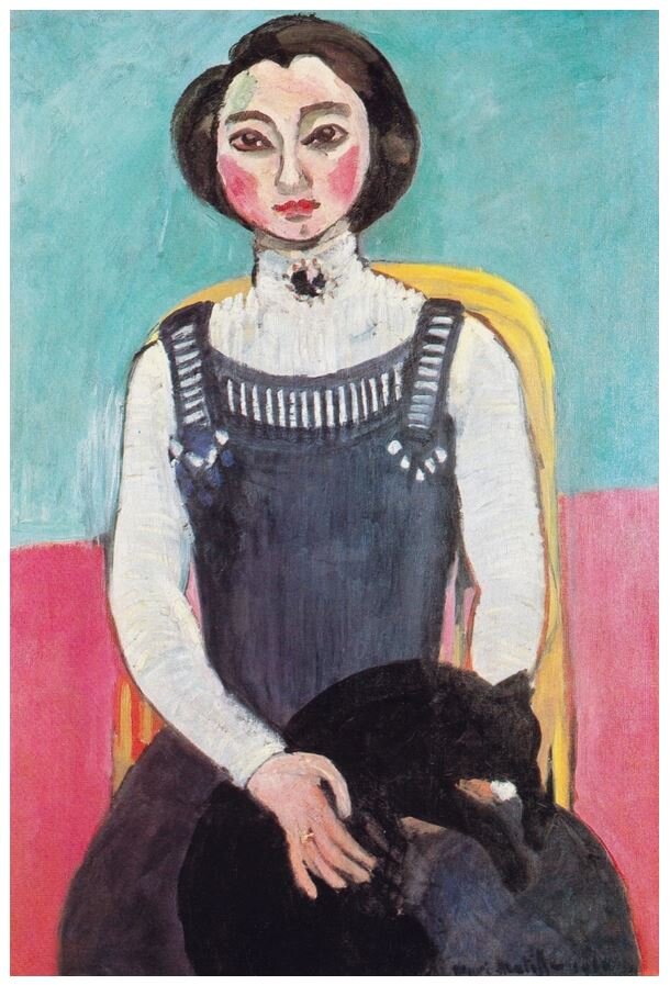 Анри Матисс. Девушка с чёрной кошкой (Портрет Маргариты). 1910, 94×64.1 см