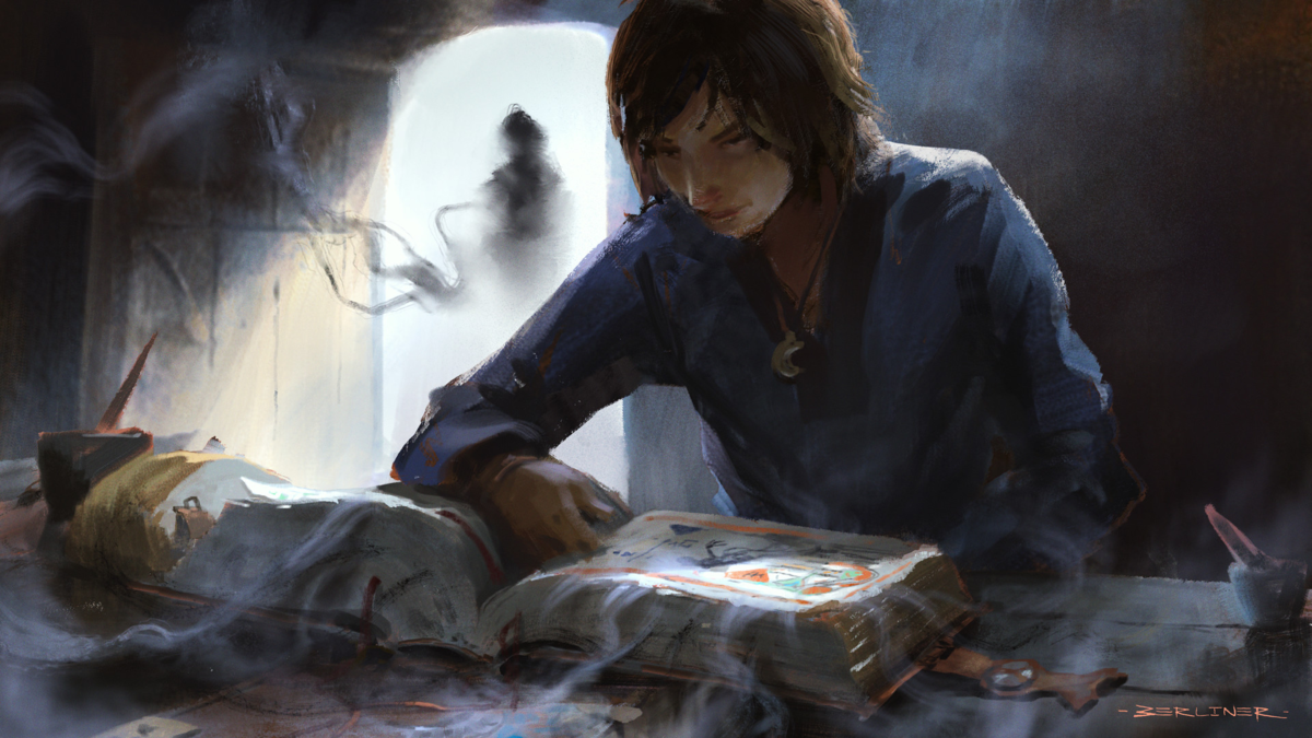 Гед из Земноморья и его Тень (Luke Berliner, www.artstation.com).