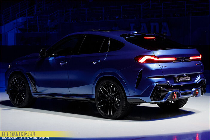 Зонально окрашенный карбоновый диффузор заднего бампера BMW X6 G06
