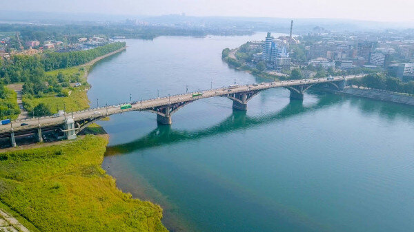 мост через реку Ангара г. Иркутск