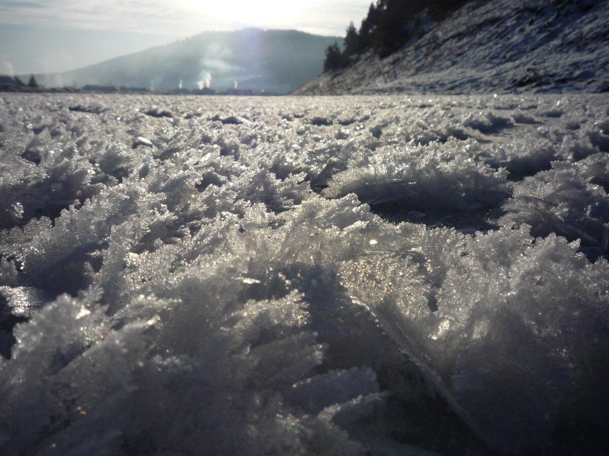 лед на речке Кага