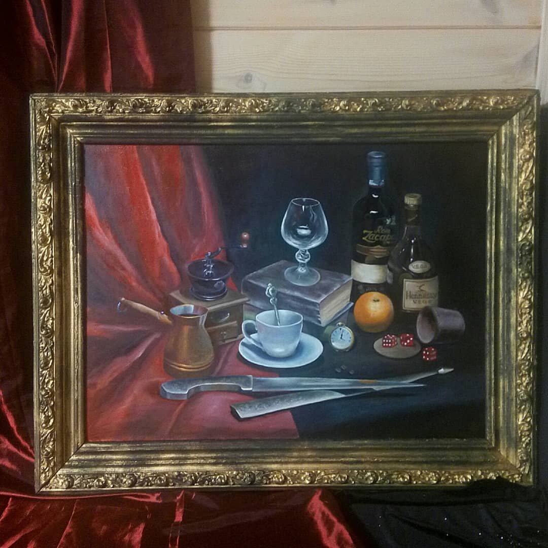 "Мужской натюрморт" Холст, масло, 60*80см. Автор: Степанова Елена.