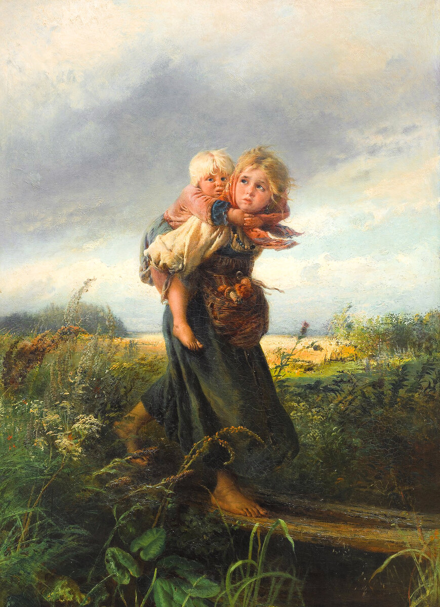 Константин Маковский. Дети, бегущие от грозы