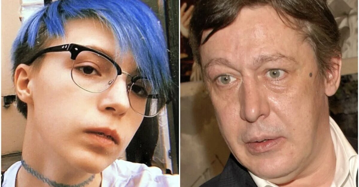 Анна-Мария и Михаил Ефремовы (обратите внимание на безумный взгляд отца и дочери)