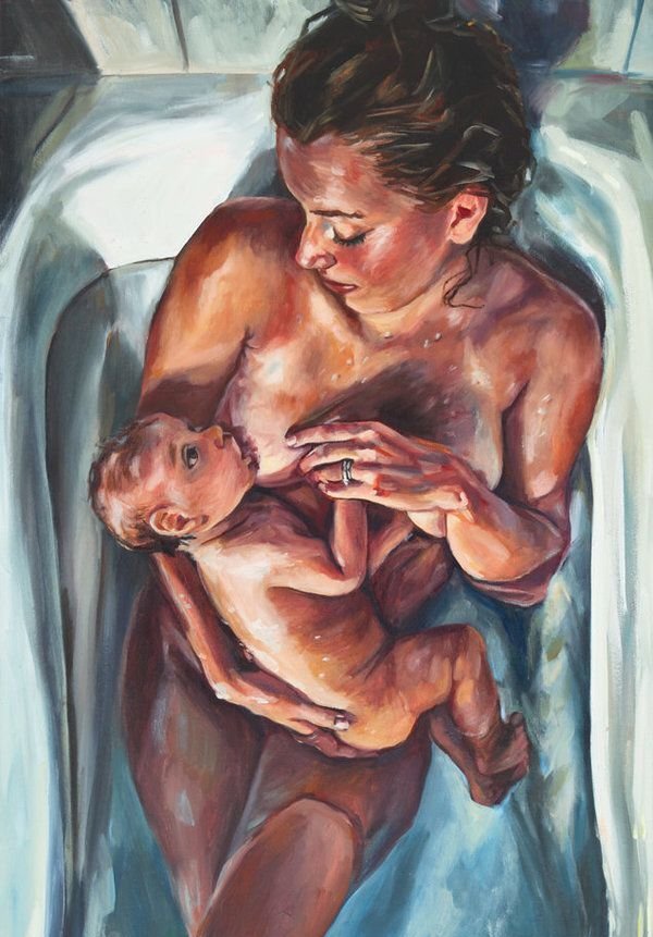 Грудное вскармливание. Иллюстрация Amanda Greavette