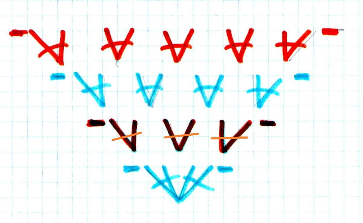 Схема 1 для вязания кроп-топа