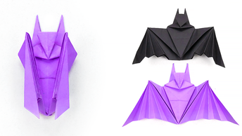 Как сделать Оригами ЛЕТУЧАЯ МЫШЬ из бумаги. Поделки своими руками