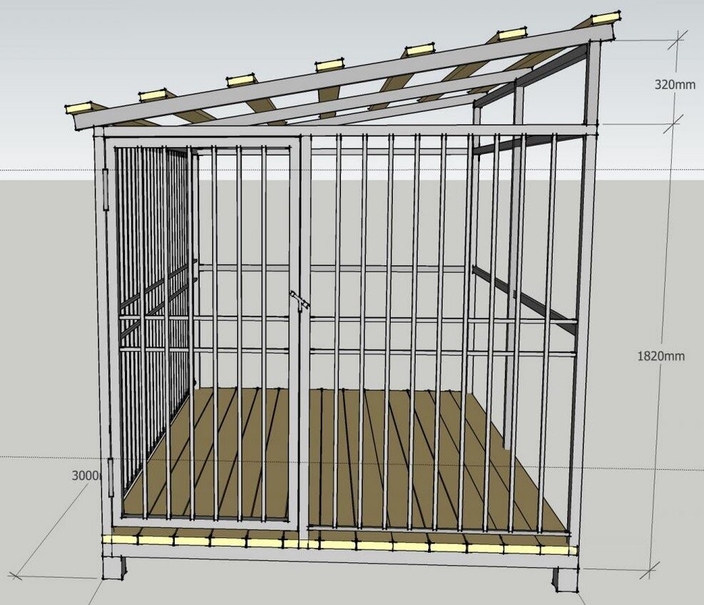 Как построить вольер для собаки своими руками