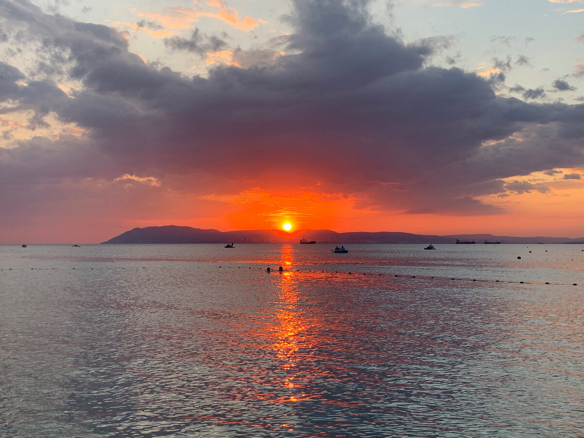 Закат на Черном море. Фото автора
