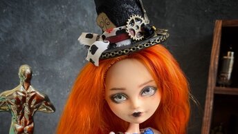 Стимпанк сказки, и. Алисы в стиле стимпанк, шляпница по мотивам. Кукольного образа, итог создания.