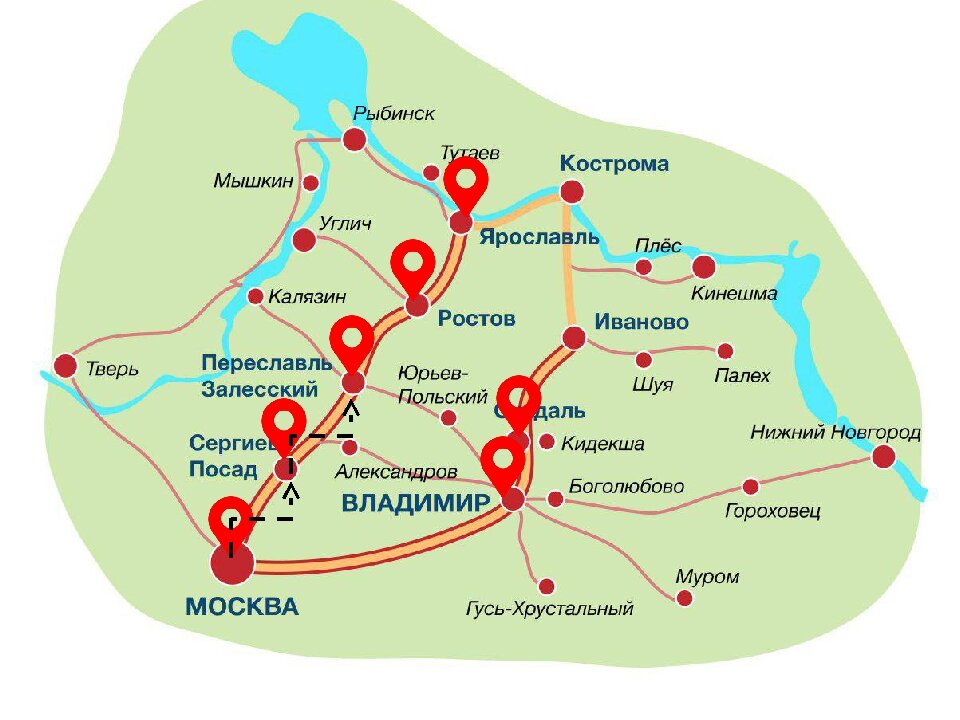 Маршрут золотое кольцо России на карте России. Золотое кольцо России на карте маршрут. Суздаль на карте золотого кольца России. Маршрут по Золотому кольцу России на карте.