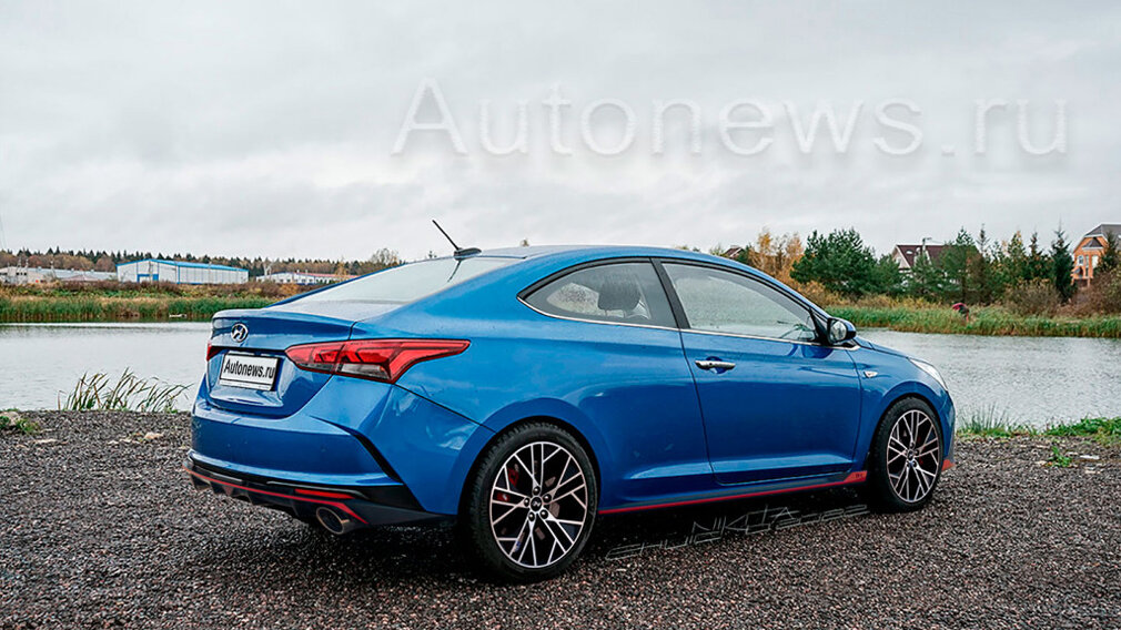рендер Hyundai Solaris нового поколения в кузове купе