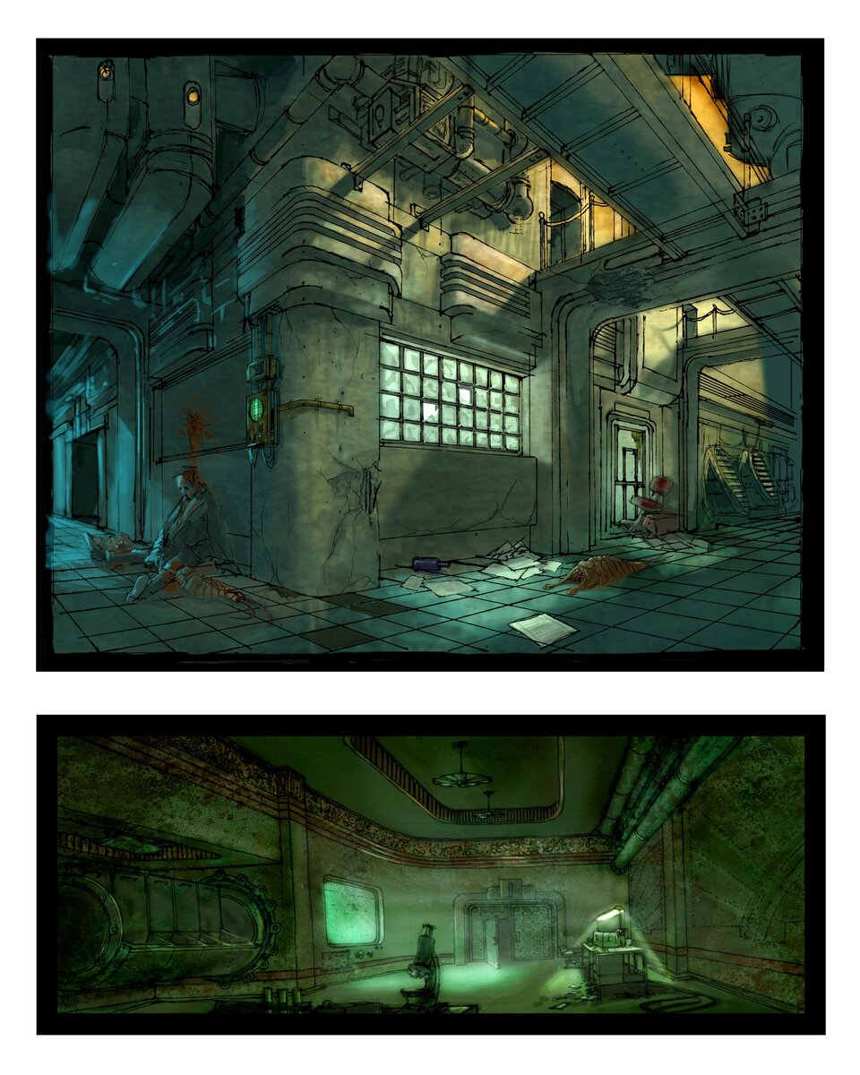 Изначально действие игры происходило на острове.