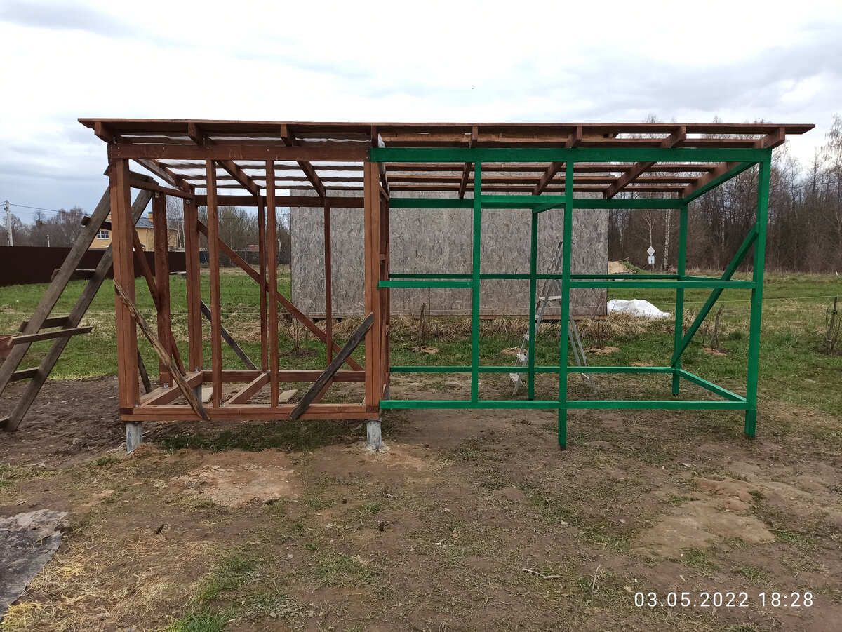 Каркас выгула для кур