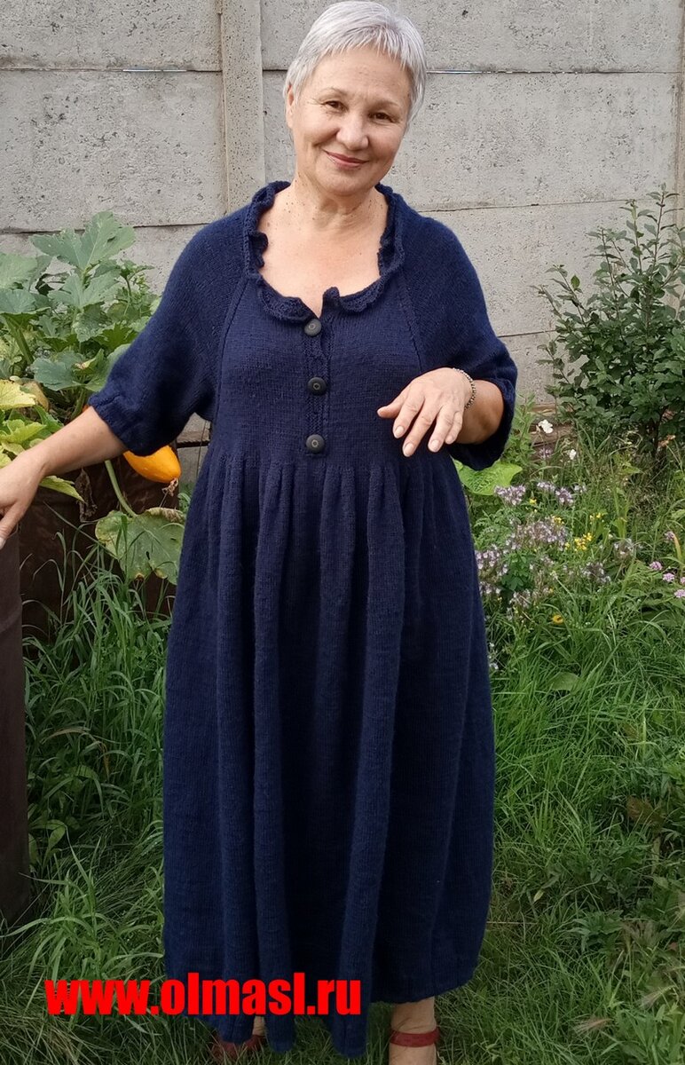 Вязаное платье в стиле бохо