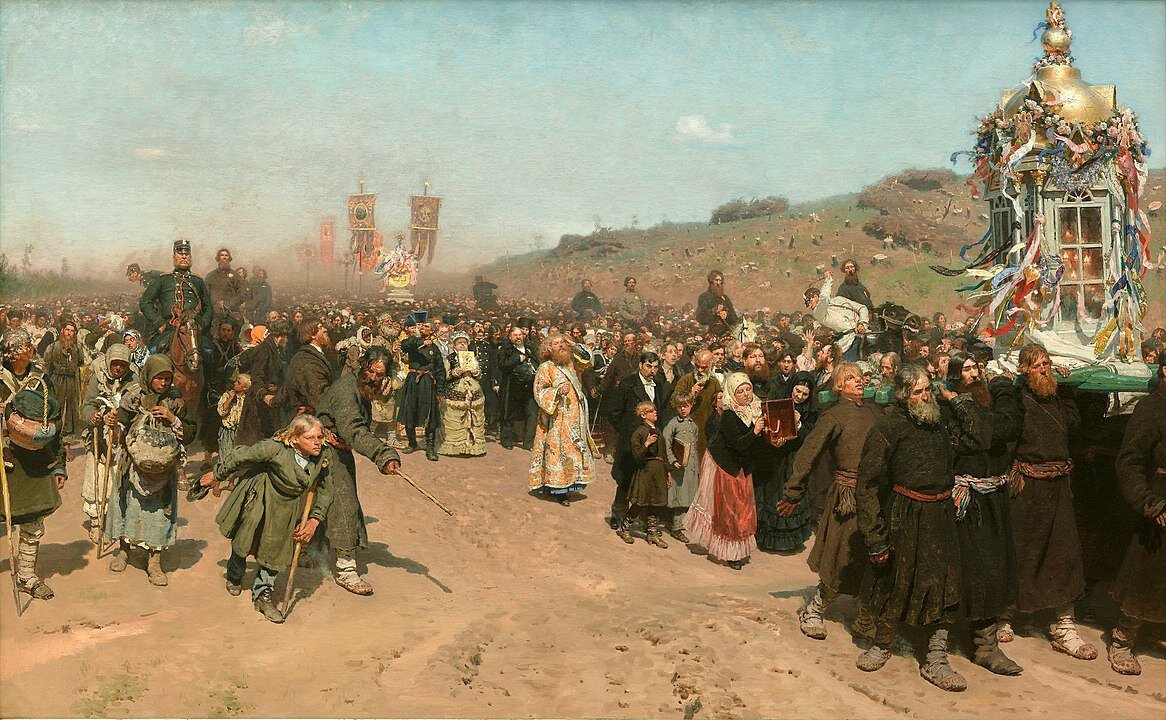 Илья Репин. «Крестный ход в Курской губернии», 1881–1883 год, Государственная Третьяковская галерея, Москва © Public domain