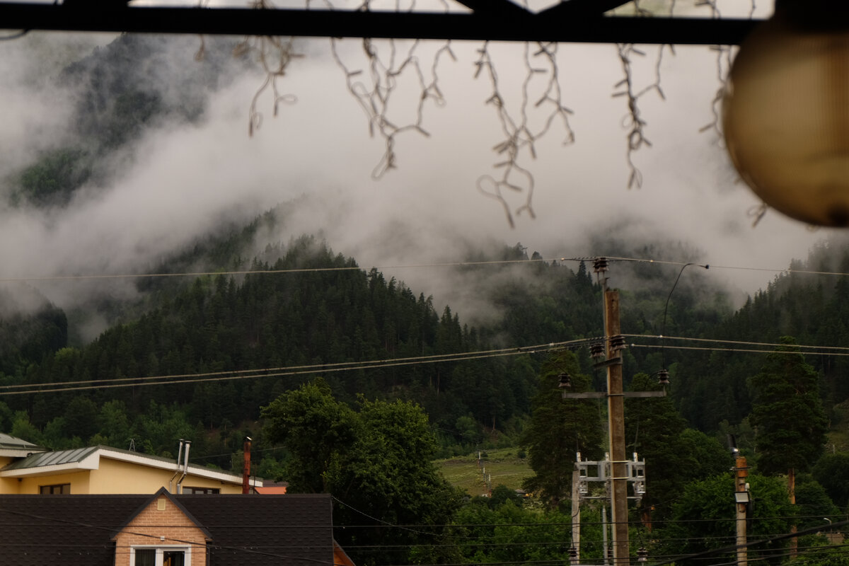Вид из гостевого дома в Архызе