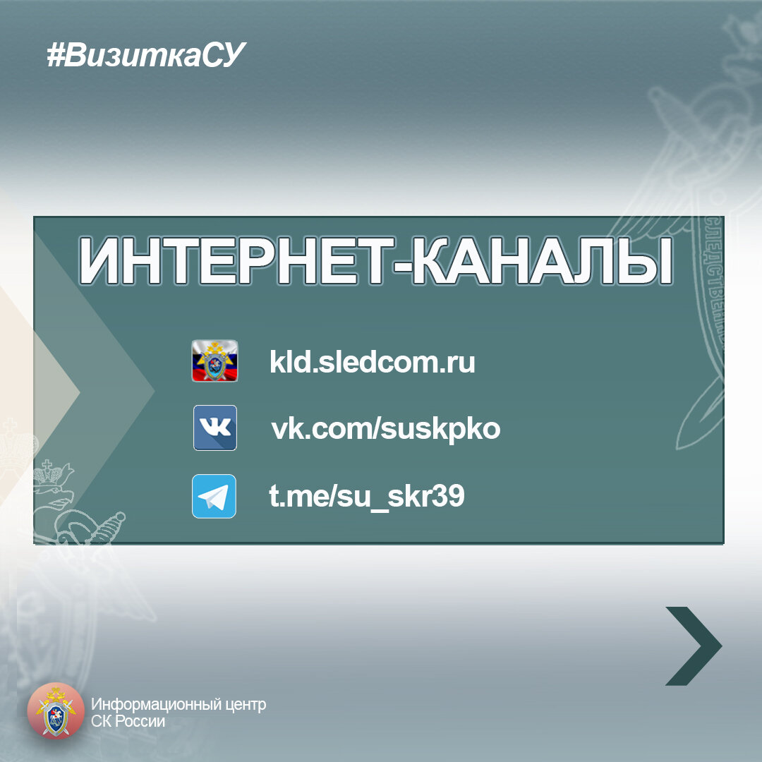 Следственное управление СК России по Калининградской области в проекте  #ВизиткаСУ | Информационный центр СК России | Дзен