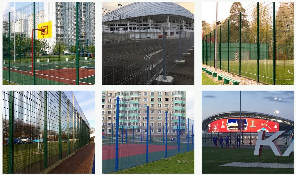 Примеры использования 3d и 2d заборных секций