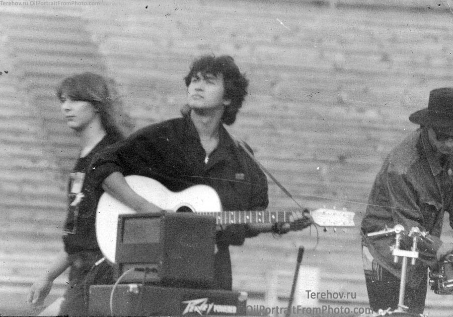 Олег Соколов, Виктор Цой и Георгий Гурьянов. фото - Д.Терехов