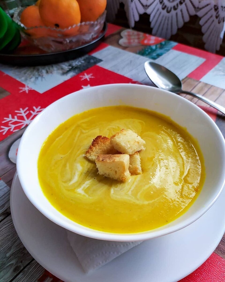 Суп-пюре из чечевицы 