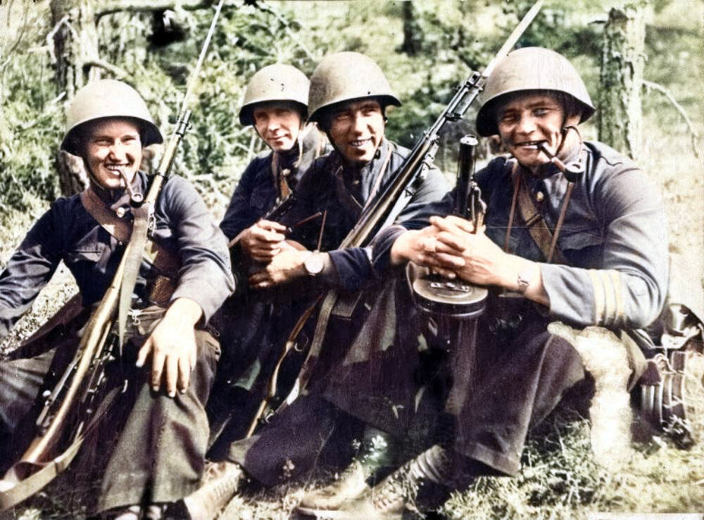 Участники обороны Ханко в годы Великой Отечественной войны. 1941 г. Источник: goskatalog.ru