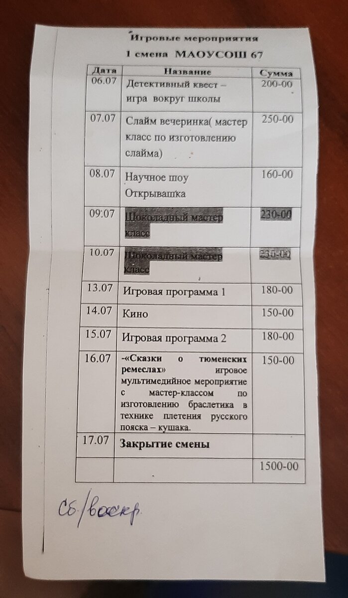 мероприятия