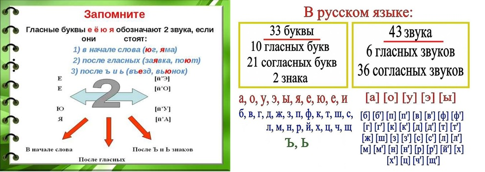 Плакат «Согласные и гласные звуки русского языка»