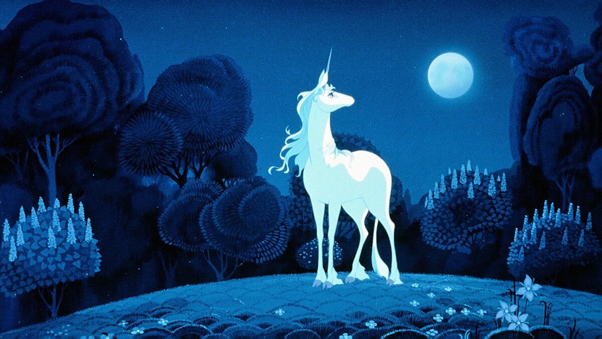 Кадр из фильма "Последний единорог", 1982 г.