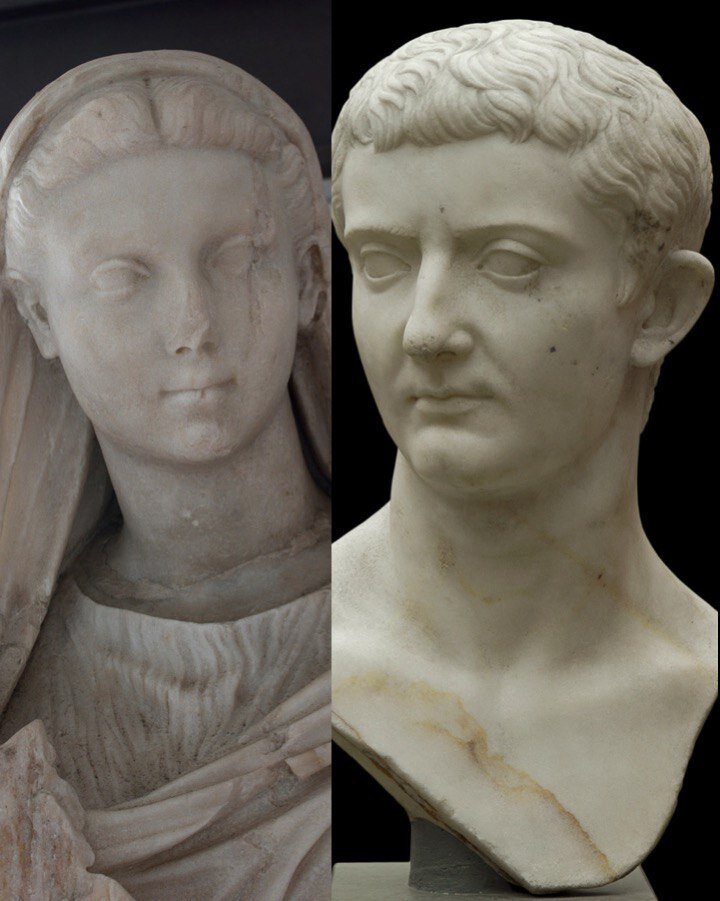Портреты Випсании Агриппины и императора Тиберия