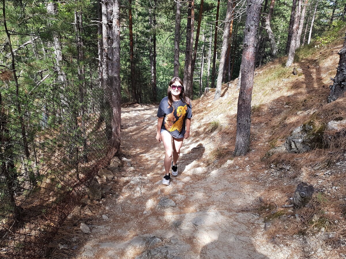А подобраться к нему можно, поднявшись по живописной лесной тропинке🏞