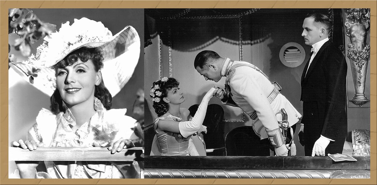 Кадры из фильма "Анна Каренина" (1935 г.). В роли Анны Карениной - Грета Гарбо, в роли Вронского - Фредрик Марч