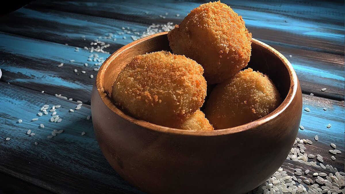 Хрустящие рисовые шарики с сыром