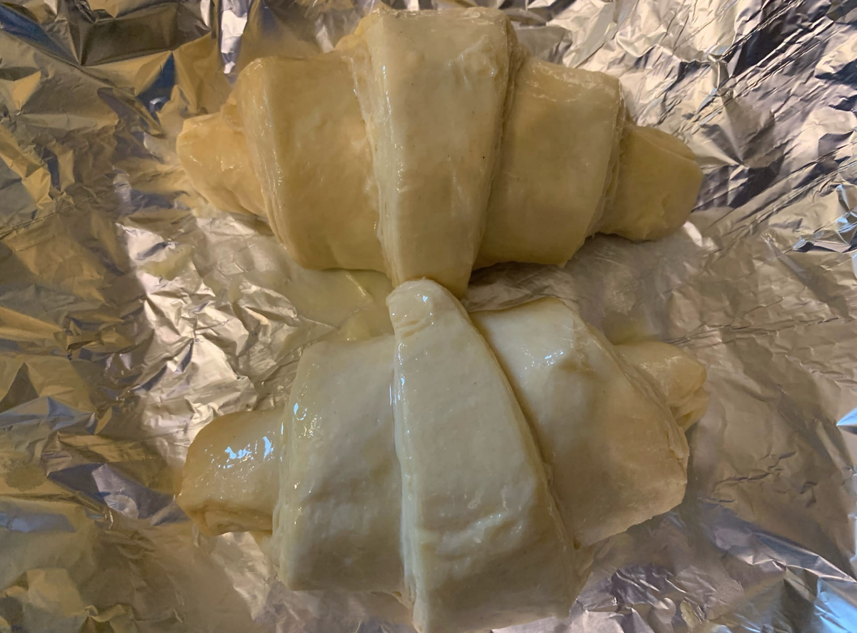 Сами круассаны до духовки.