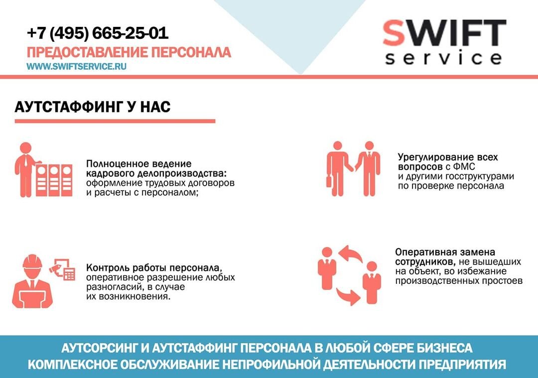 SWIFT Service. Аутстаффинг персонала